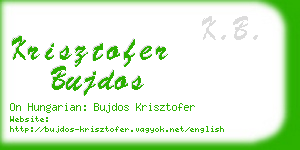 krisztofer bujdos business card